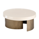 Table basse Nuage en laiton — Crème