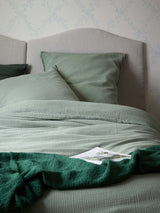 Housse de couette gaze de coton "Gaufrée" — Vert doux