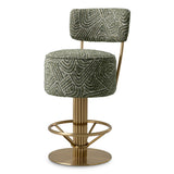 Tabouret de comptoir Carleton avec dossier - Camari vert