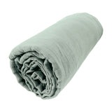 Drap housse GAÏA — Vert eucalyptus (160x200cm)