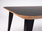Table Bob 180cm Noir — Hêtre teinté & Fenix