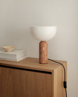 Lampe de table Kizu — Breccia Pernice Marble w. White Acrylic