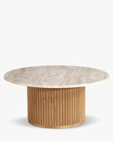 Table basse Oviedo - travertin naturel
