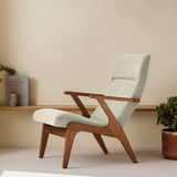 Fauteuil Apollo - New Life — Walnut stain & Alabster