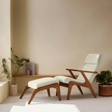 Fauteuil Apollo - New Life — Walnut stain & Alabster