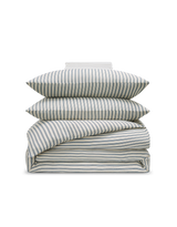 Parure de lit Gaze de coton double épaisseur — Rayé bleu