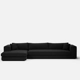 Canapé d'angle Bellechasse — Tissu bouclé Black