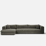 Canapé d'angle Bellechasse — Velours strié Elephant