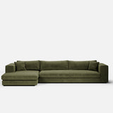 Canapé d'angle Bellechasse — Velours strié Hunter