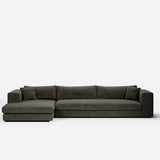 Canapé d'angle Bellechasse — Velours strié Otter