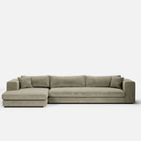 Canapé d'angle Bellechasse — Velours strié Sand