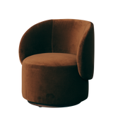 Fauteuil AUGUSTE Noyer — Velours Ocre