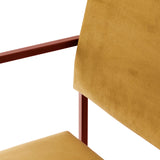 Fauteuil de diner Cube - Velvet Line — Copper & Lemon with piping