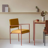 Fauteuil de diner Cube - Velvet Line — Copper & Lemon with piping