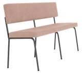 Banc Monday 2 places métal noir — Cube blossom 166