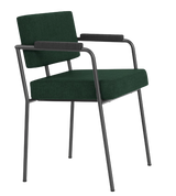 Chaise de diner Monday avec accoudoirs métal noir — Cube green 58