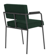 Chaise de diner Monday avec accoudoirs métal noir — Cube green 58