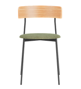 Chaise de diner Friday sans accoudoirs métal noir — Cube light green 55