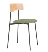 Chaise de diner Friday sans accoudoirs métal noir — Cube light green 55