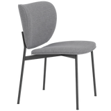 Chaise de diner Eve métal noir — Sydney light grey 91