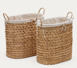 Set de 2 paniers TRESSA — Fibres naturelles 50 cm / 60 cm