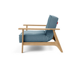 Fauteuil SPLITBACK Frej oak — 525 Mixed Dance Light Blue