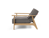Fauteuil SPLITBACK Frej smoked oak — 521 Mixed Dance Grey