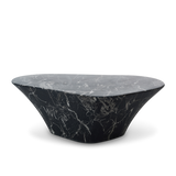 Table basse Oval Marble Look — Noir