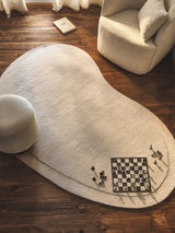 Tapis KADEY — Beige clair, forme organique tufté main (200x300cm)