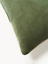 Housse de coussin GIORGIO — Vert & blanc cassé (60x40cm)