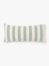 Housse de coussin Nuri - rayures vert sauge
