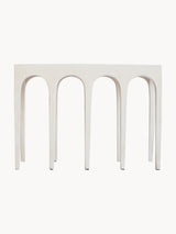 Console Bow, détail de la surface texturee en béton