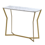 Console Star en marbre blanc — Doré