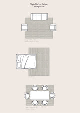 Le Tapis en laine Opéra — Blanc Crème