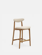 Chaise de bar 200-190 M/75 Boucle Creme, pieds Frêne 03 Dark