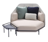 Canapé d'extérieur Hive Love — SG47 Bleu nuit, Elitis B05