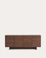 Buffet NORLEN — 4 portes et 2 tiroirs en placage de noyer 194,5 x 78 cm