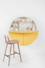 Bureau Pill rond — Jaune & Blanc