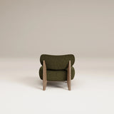 Fauteuil Nicolo Chêne fumé - Tissu bouclé — Olivegreen