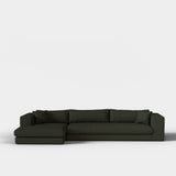 Canapé d'angle Bellechasse — Laine feutrée Army