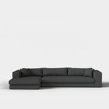 Canapé d'angle Bellechasse — Laine feutrée Middengrijs