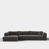 Canapé d'angle Bellechasse — Velours gratté Anthracite