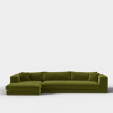 Canapé d'angle Bellechasse — Velours gratté Moss