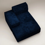 Méridienne PLUMPY — Gauche velours côtelé Ink bleu