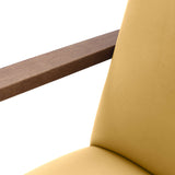 Fauteuil Retrostar - Velvet Line Premium — Walnut stain & Amber with piping