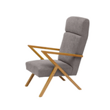 Fauteuil Retrostar Lounge - Basic Line — Natural & Grey