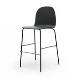 Chaise de bar Terra — Métal & Chêne noir