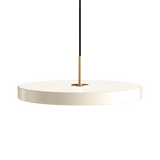 Suspension Asteria - brass — Pearl white