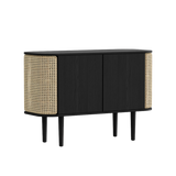 Cabinet Treasure 2 portes - black oak — Venitian cane