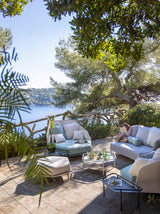 Canapé d'extérieur Hive Love — SG47 Bleu nuit, Elitis B05